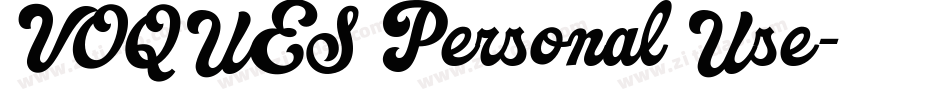 VOQUES Personal Use字体转换